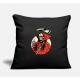 Red Death Black Pillow